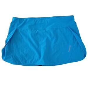 Reebok Play Dry Skort Skirt Medium Tennis Athletic Workout Teal Blue Athleisure